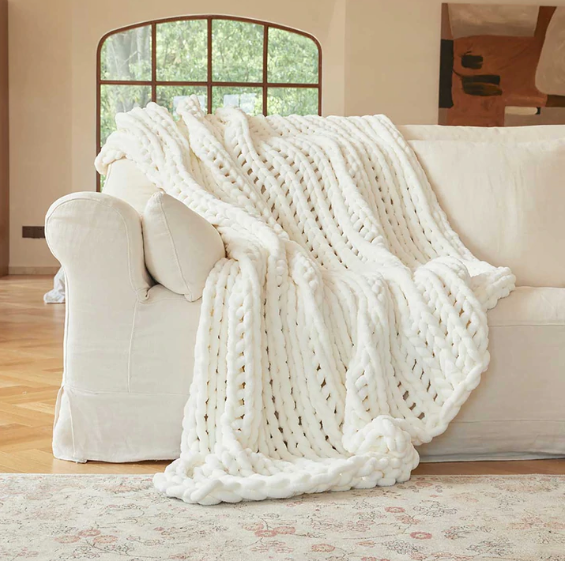 How to Make a Chunky Hand Knit Blanket for Beginners? Zonli