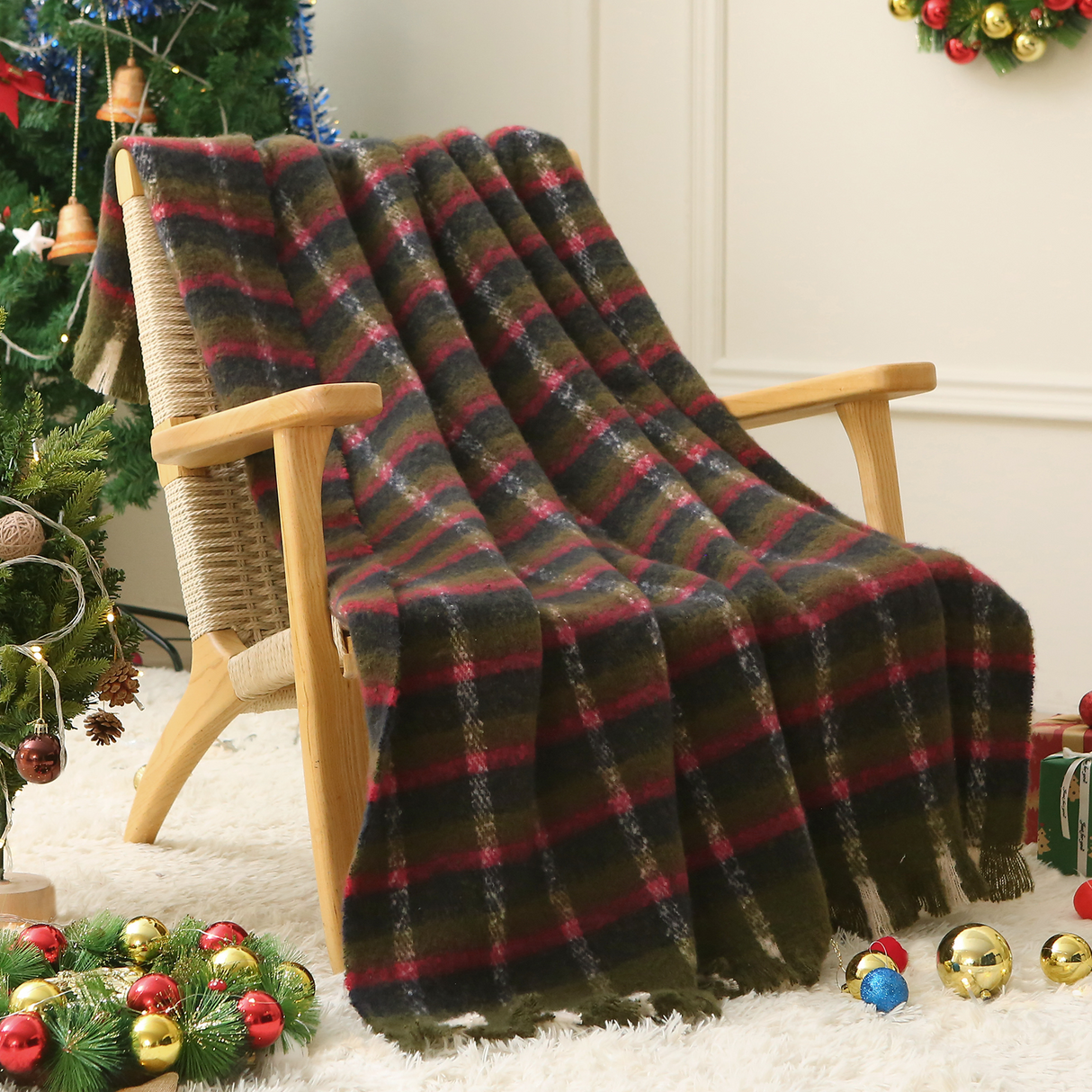 Plaid Throw Blanket