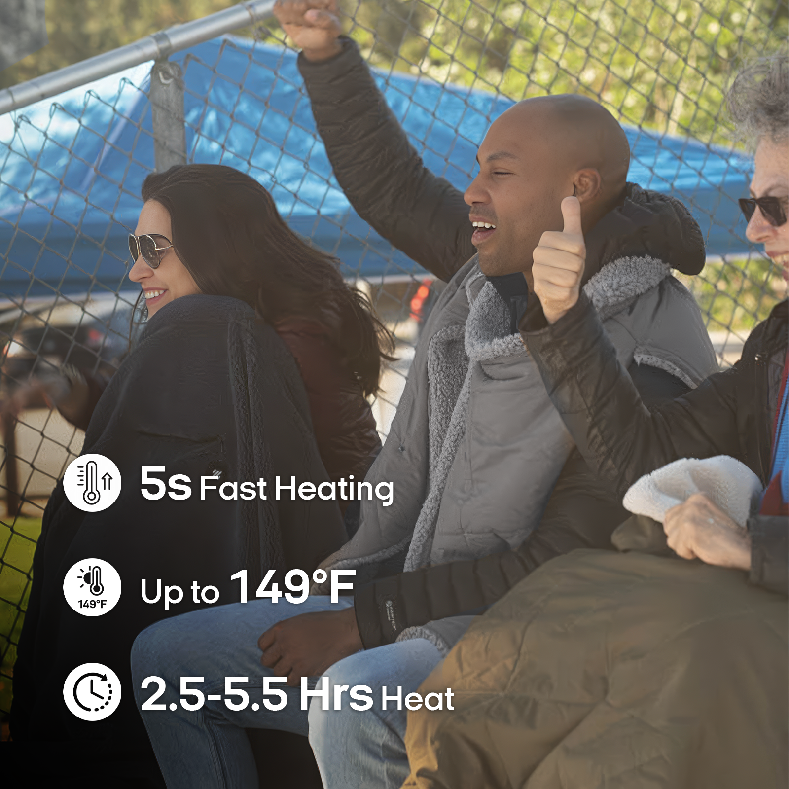 Wearable Battery Operated Heated Blanket Z-Style 9V