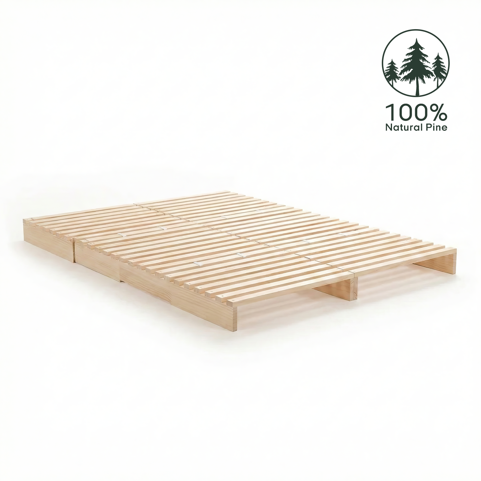 Natural Solid Wood Modular Bed Frame
