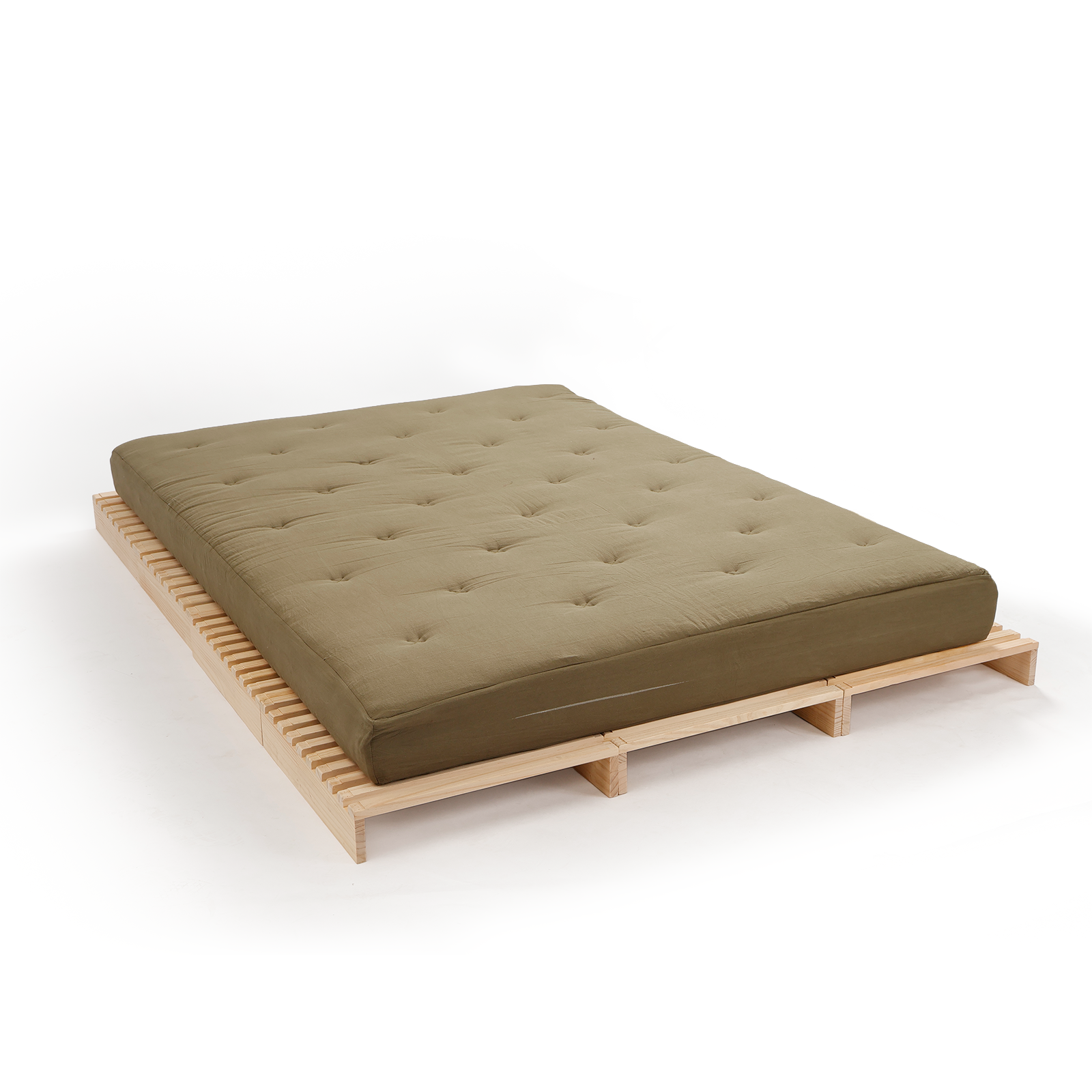Natural Solid Wood Modular Bed Frame