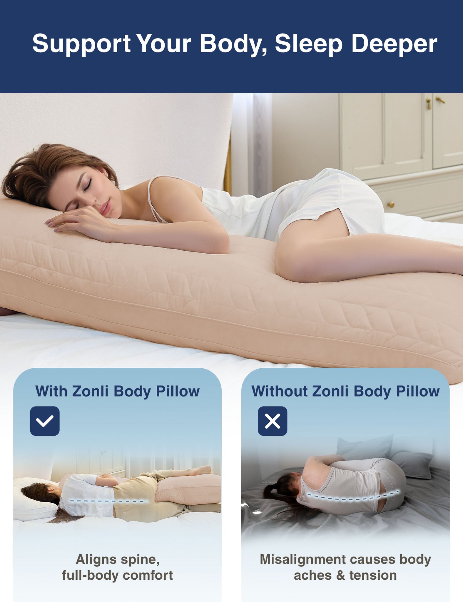 Memory Foam Body Pillow