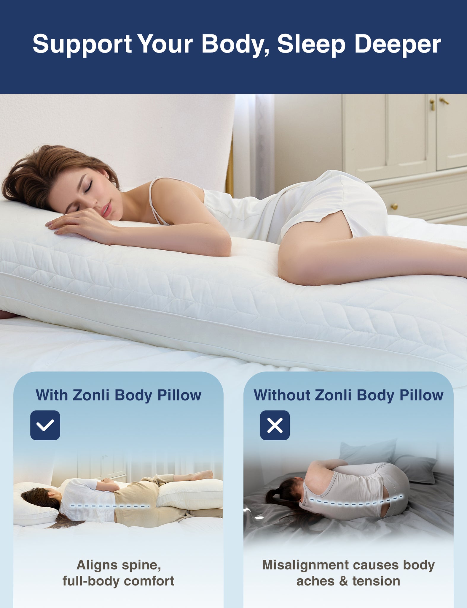 Memory Foam Body Pillow