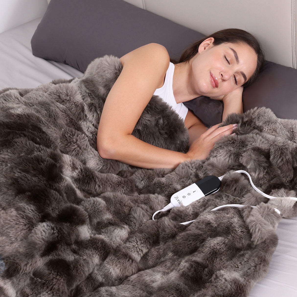 Fuzzy Calming Heated Weighted Blanket