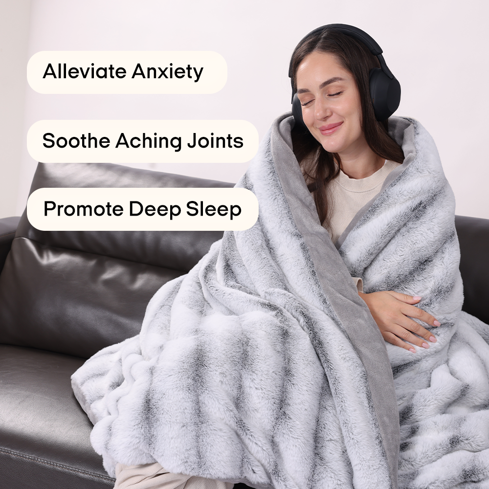 Fuzzy Calming Heated Weighted Blanket