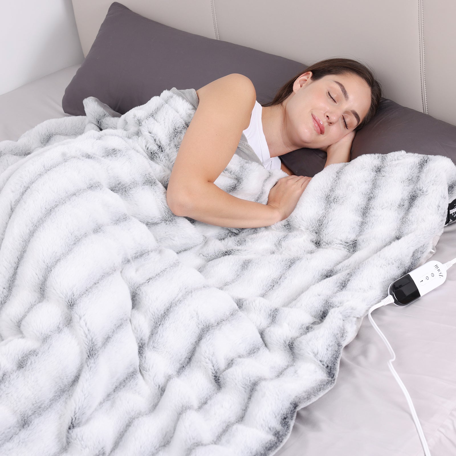 Fuzzy Calming Heated Weighted Blanket
