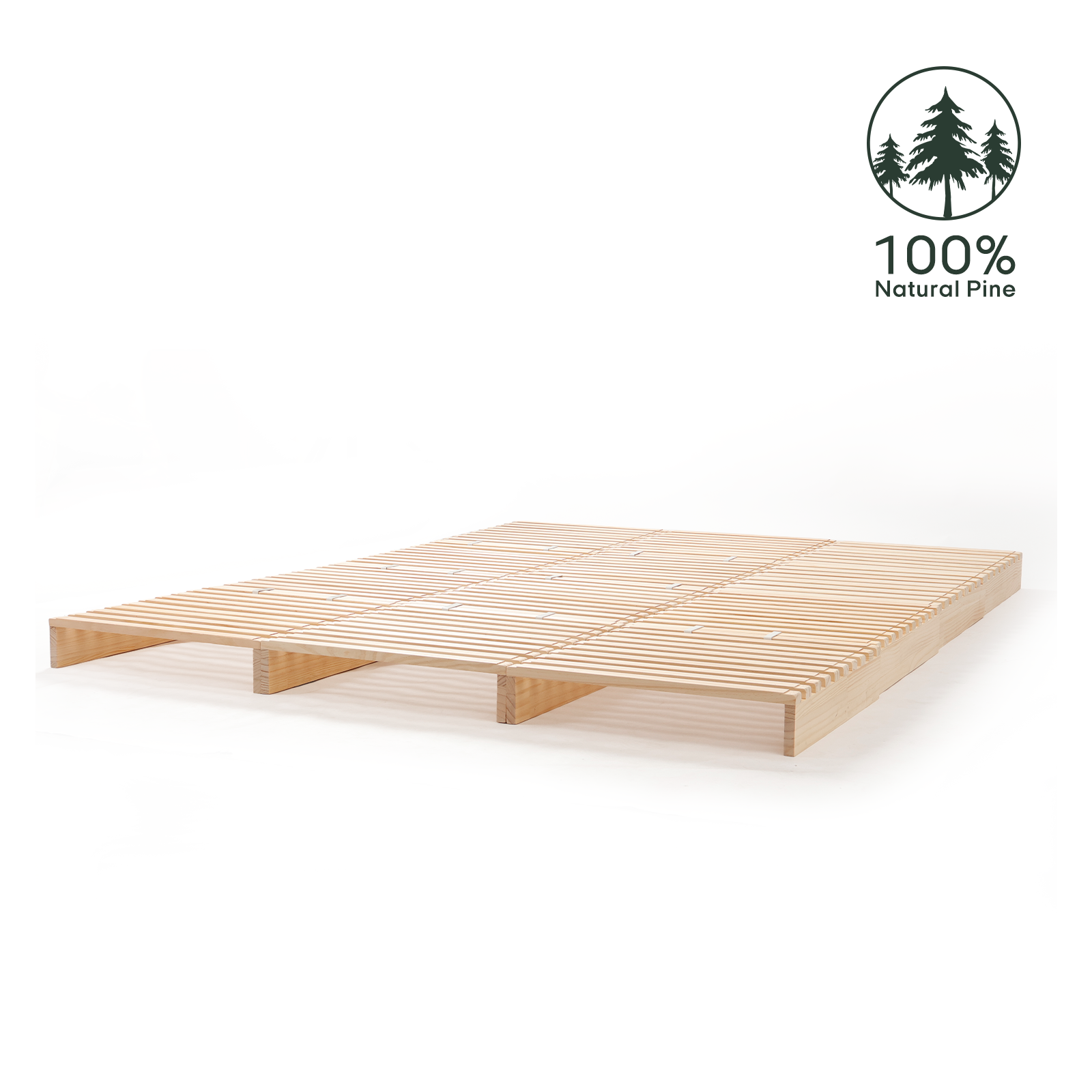 Natural Solid Wood Modular Bed Frame
