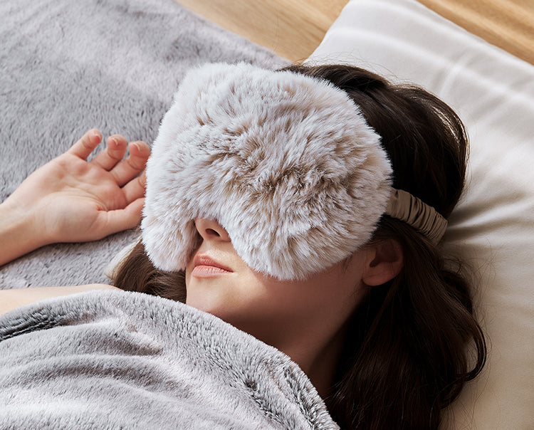 Temp-Controlled Faux Fur Weighted Eye Pillow