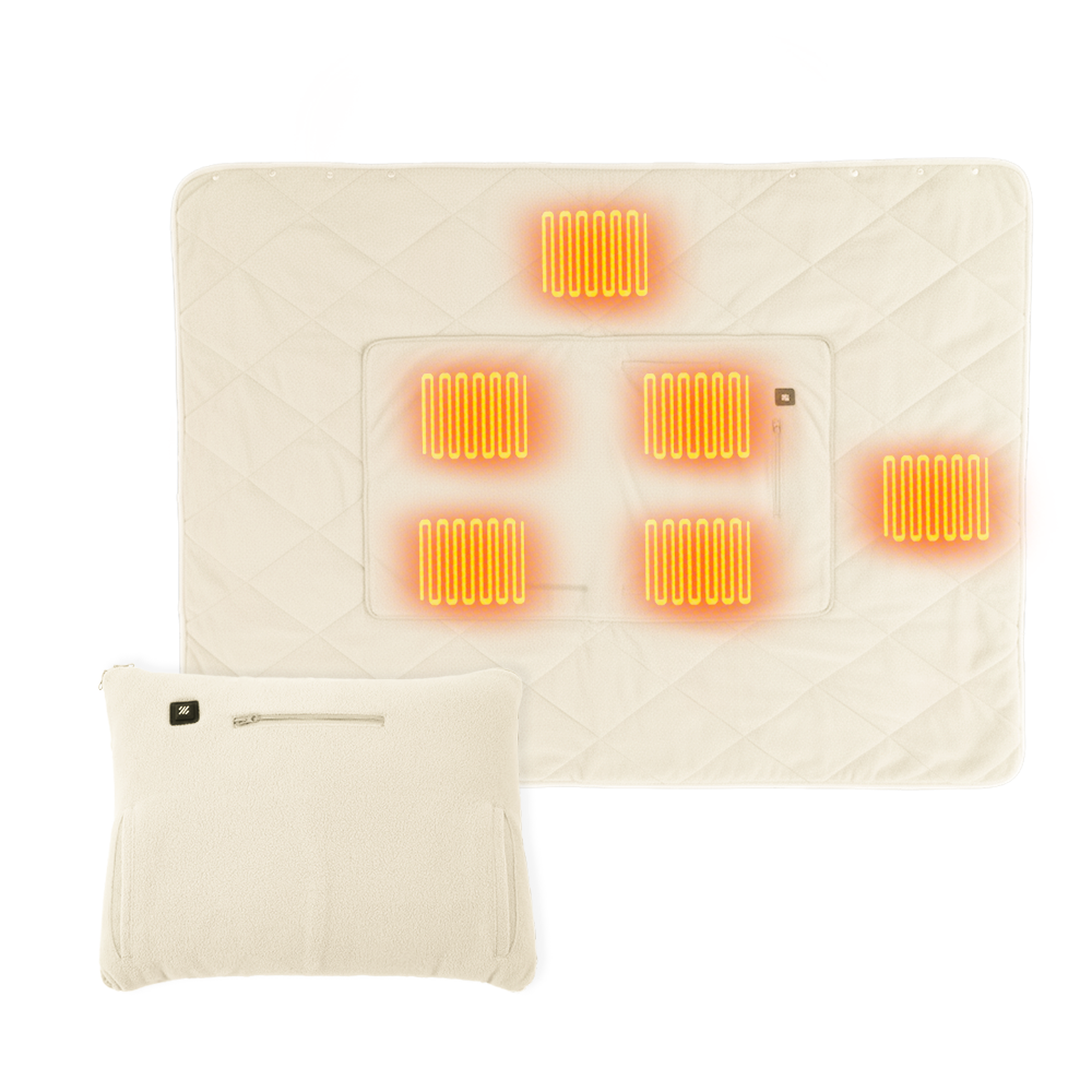 3-in-1 Battery Powered Heated Blanket- Z-Hug-7.4V