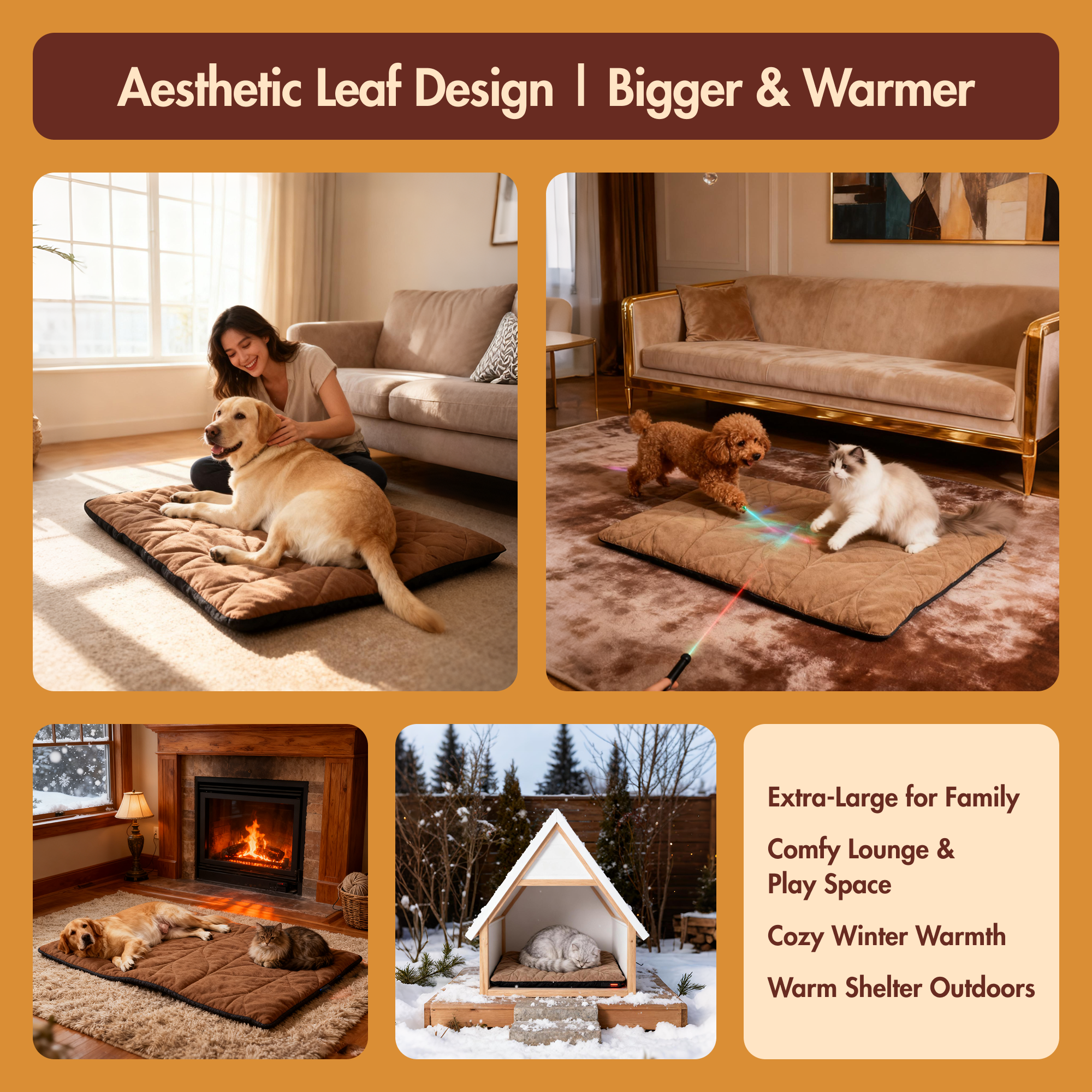 Square Electric Heated Pet Mat