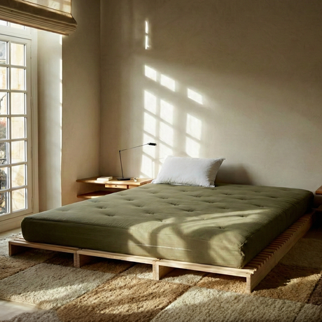 Natural Solid Wood Modular Bed Frame
