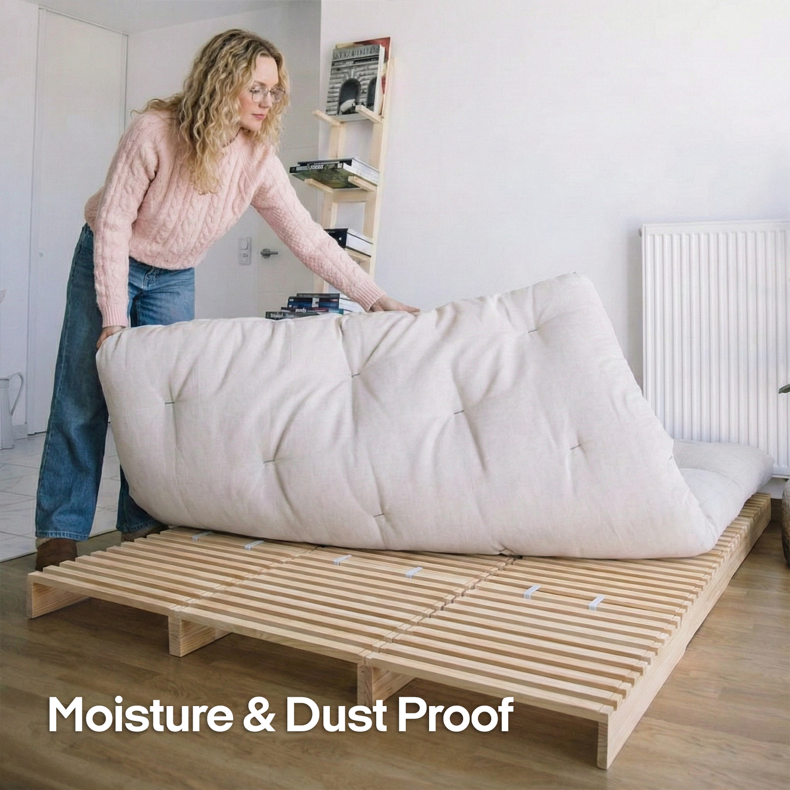Natural Solid Wood Modular Bed Frame