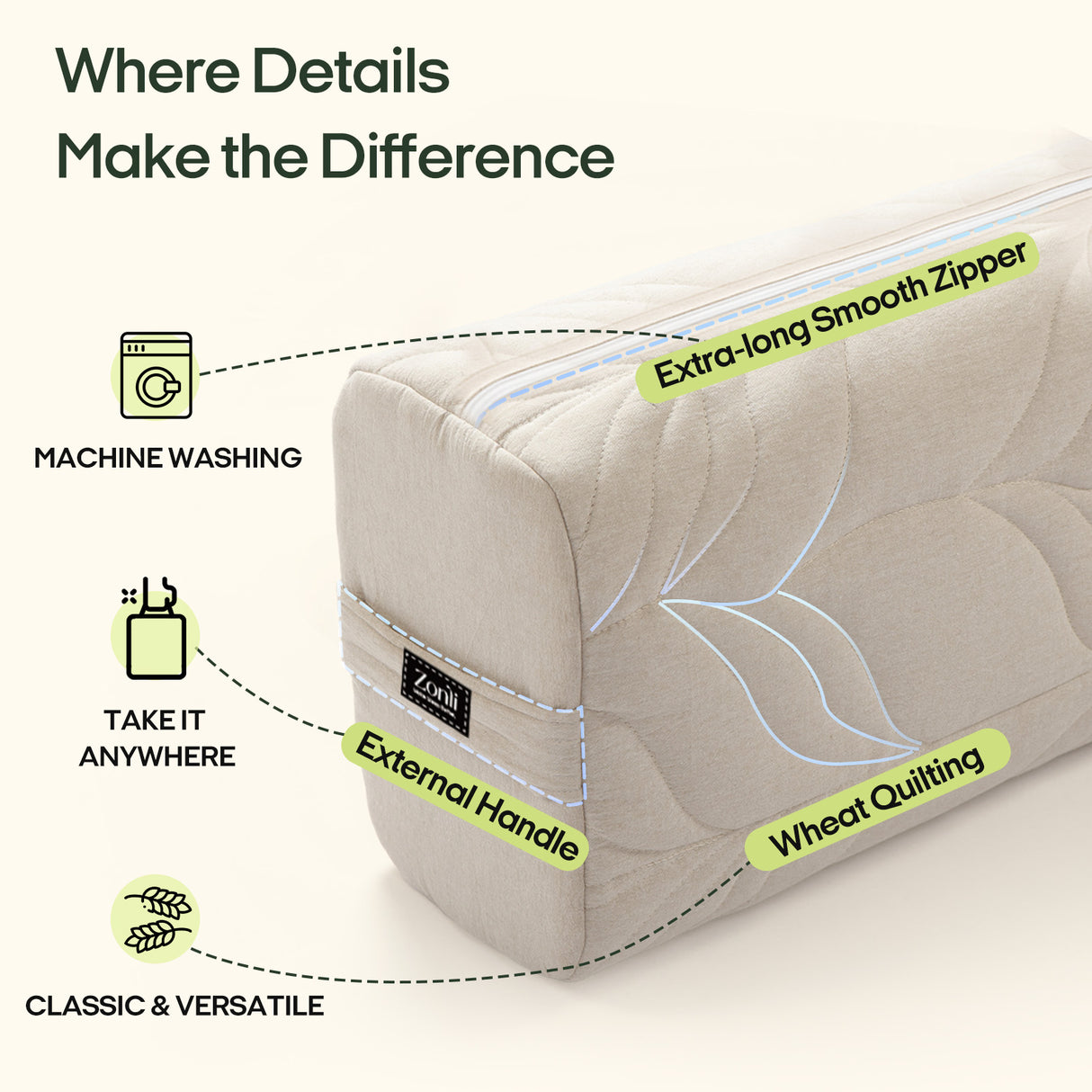 Wheat Leg Rest Pillow