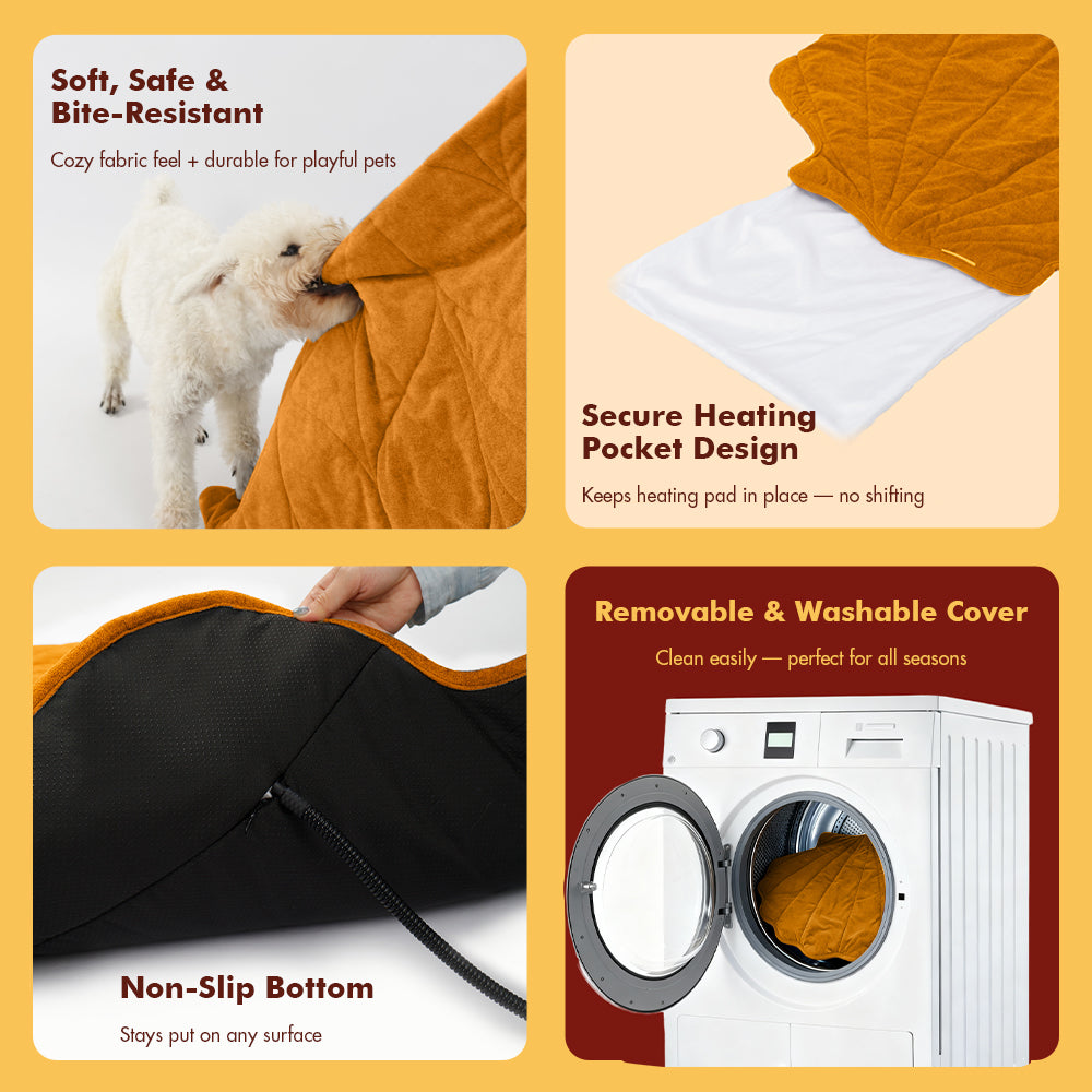 Maple Leaf-Shaped Pet Heating Mat