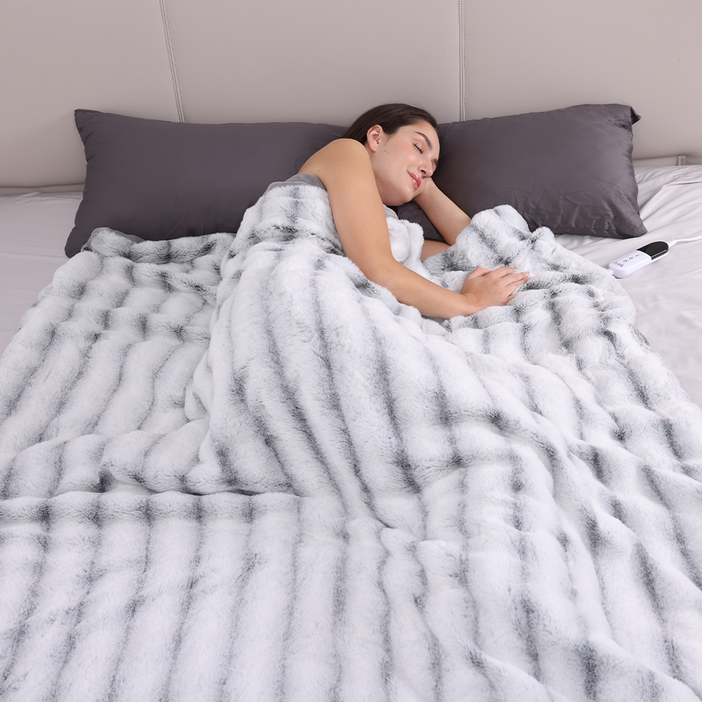 Fuzzy Calming Heated Weighted Blanket