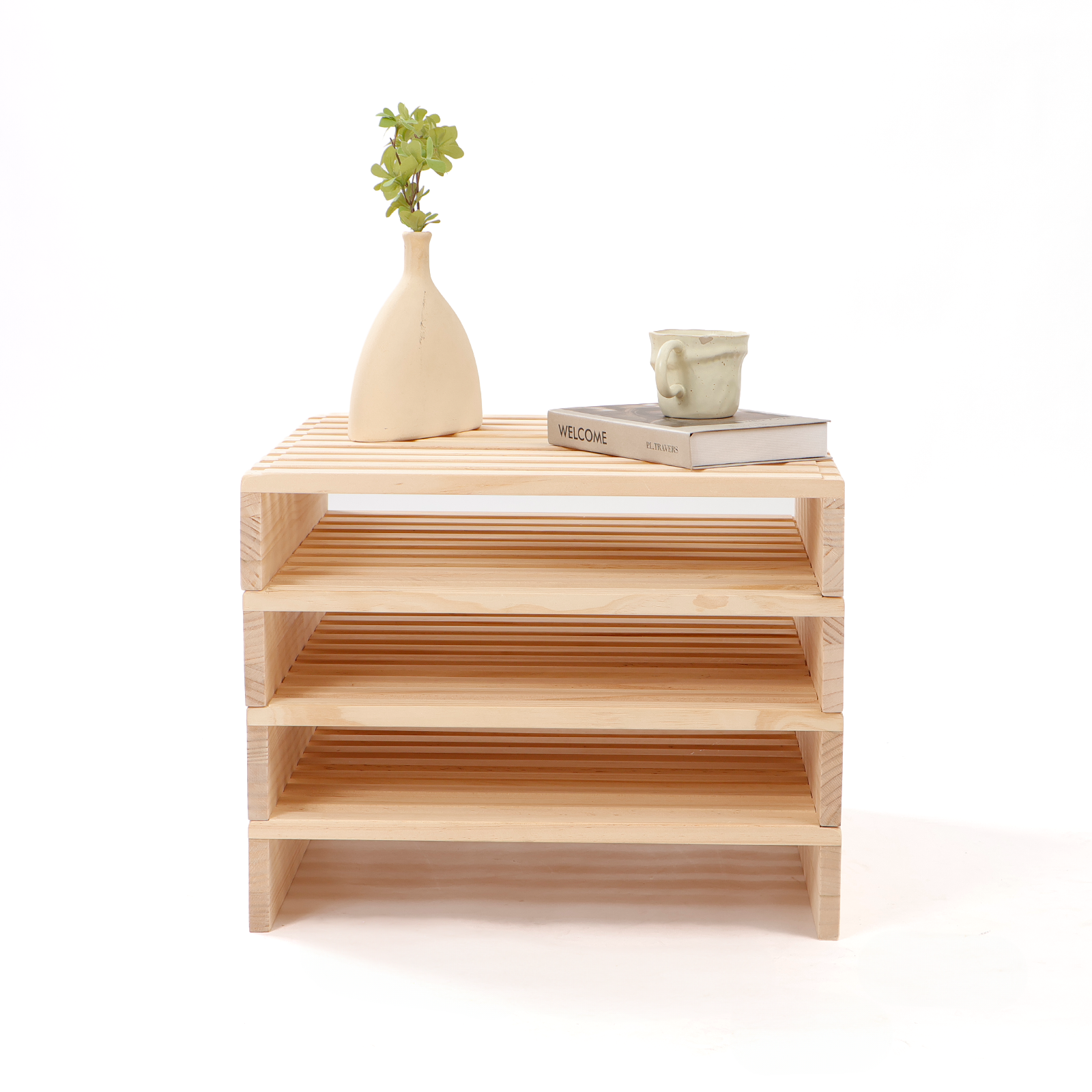 Natural Solid Wood Modular Bed Frame