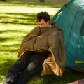 A man sitting on camping chair