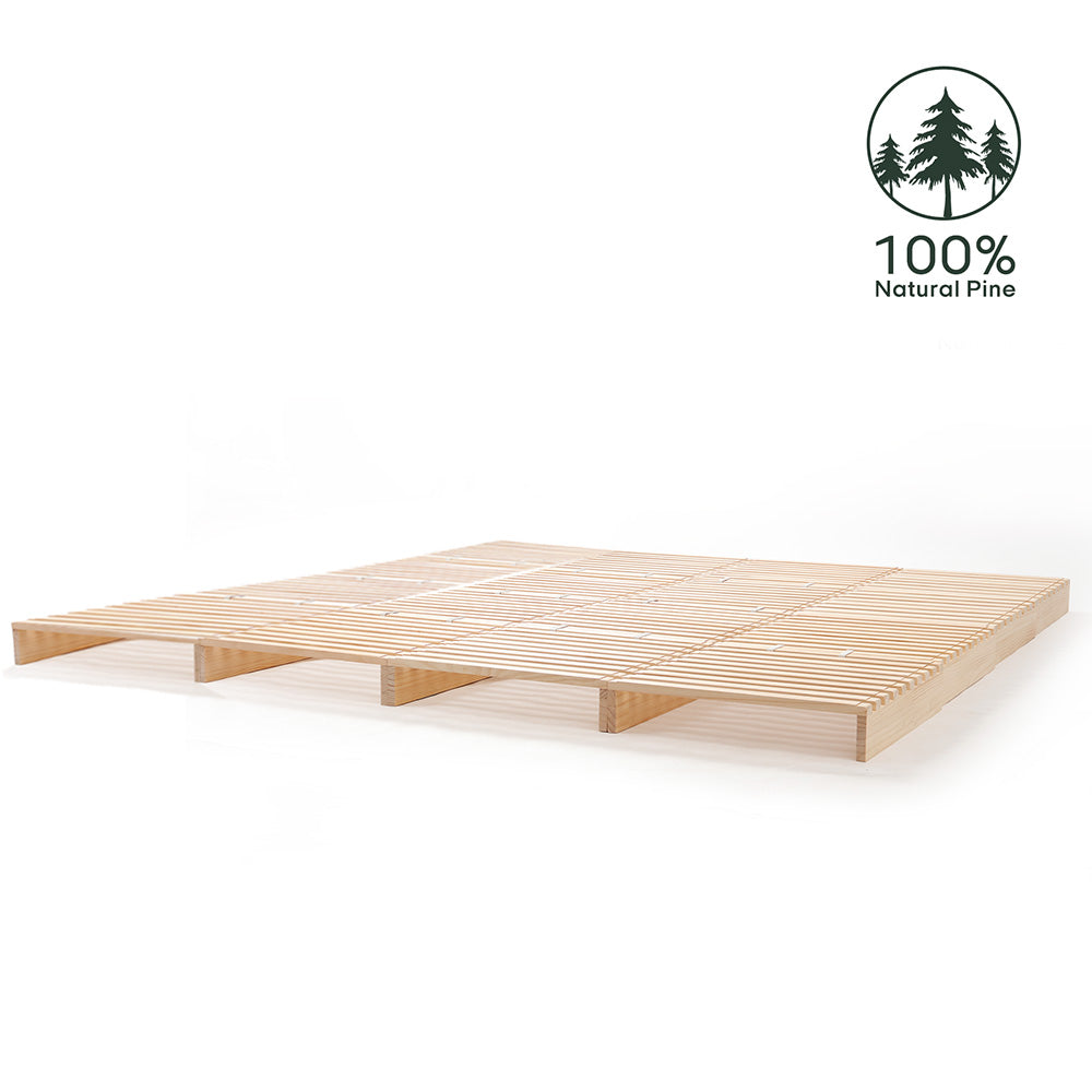 Natural Solid Wood Modular Bed Frame