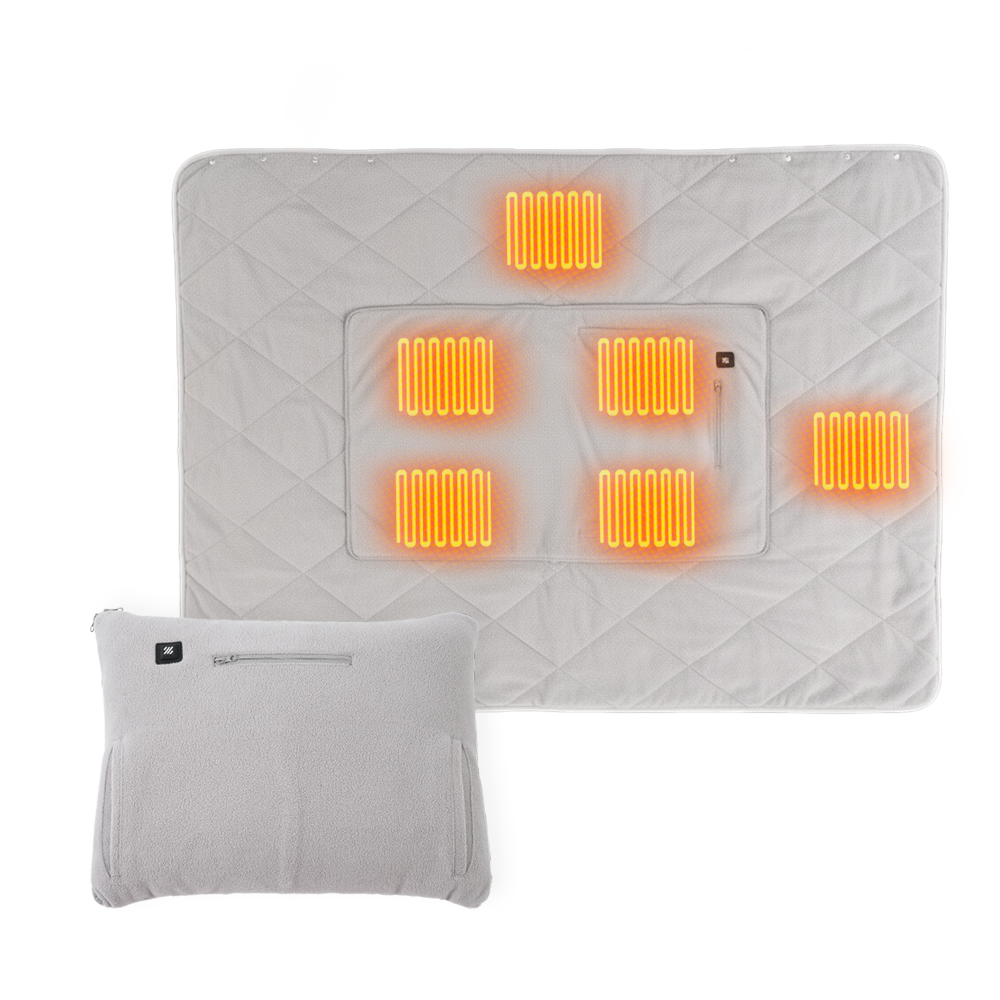 3-in-1 Battery Powered Heated Blanket- Z-Hug-7.4V