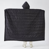 hooded battery heated blanket-black- 55" * 62"