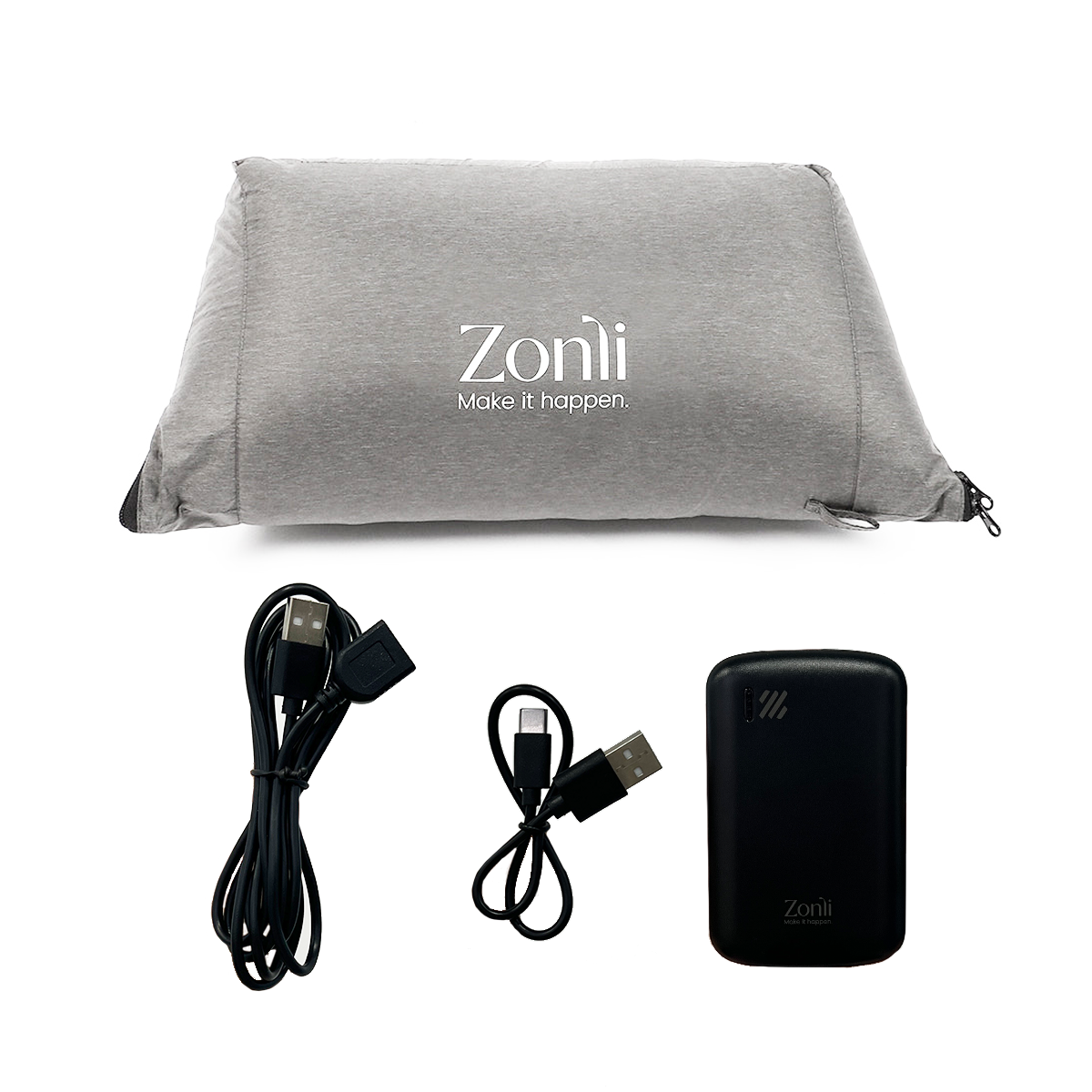 light grey Battery Operated Heated Blanket from Zonli