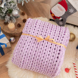 Purple Chunky Weighted Blanket