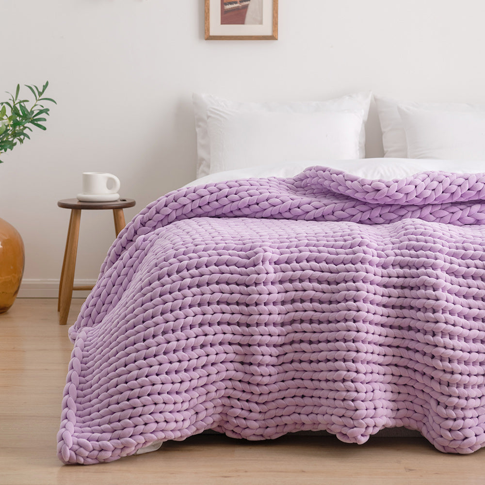 Weighted Chunky Knit Blanket