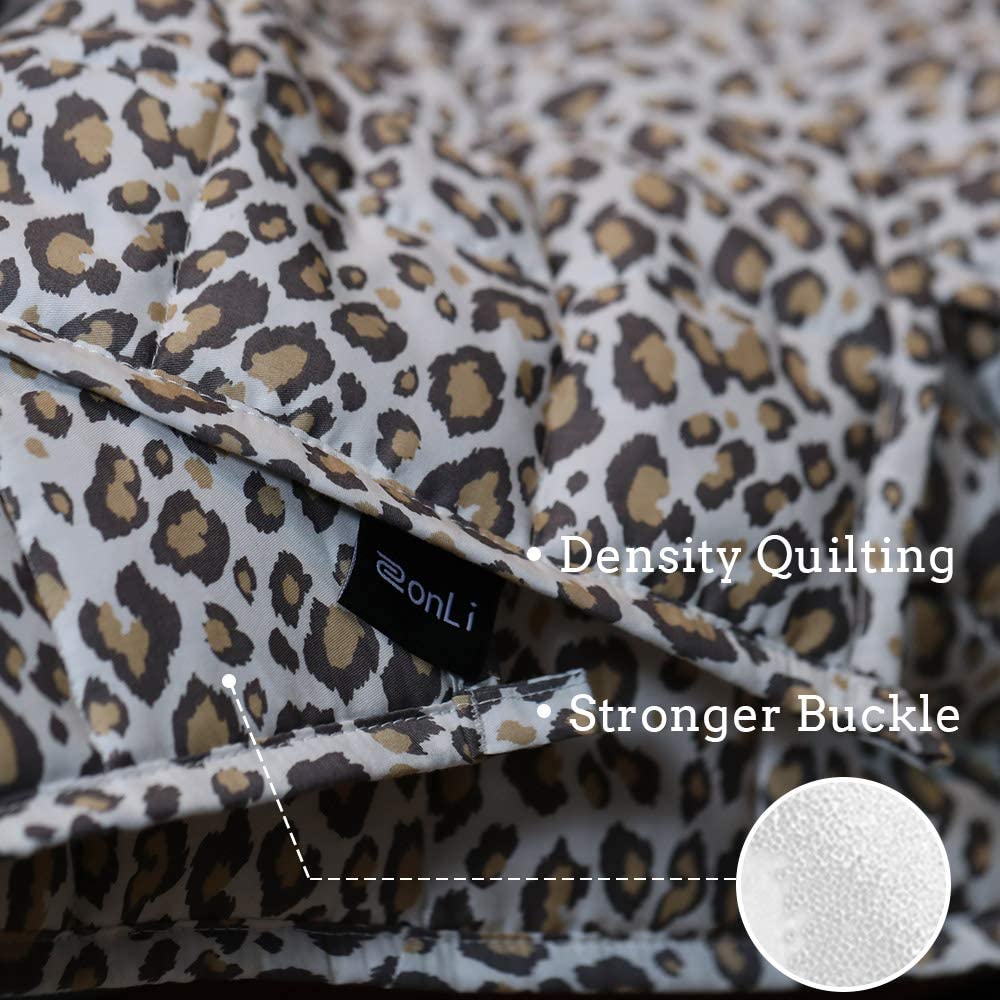 Cheetah print weighted outlet blanket