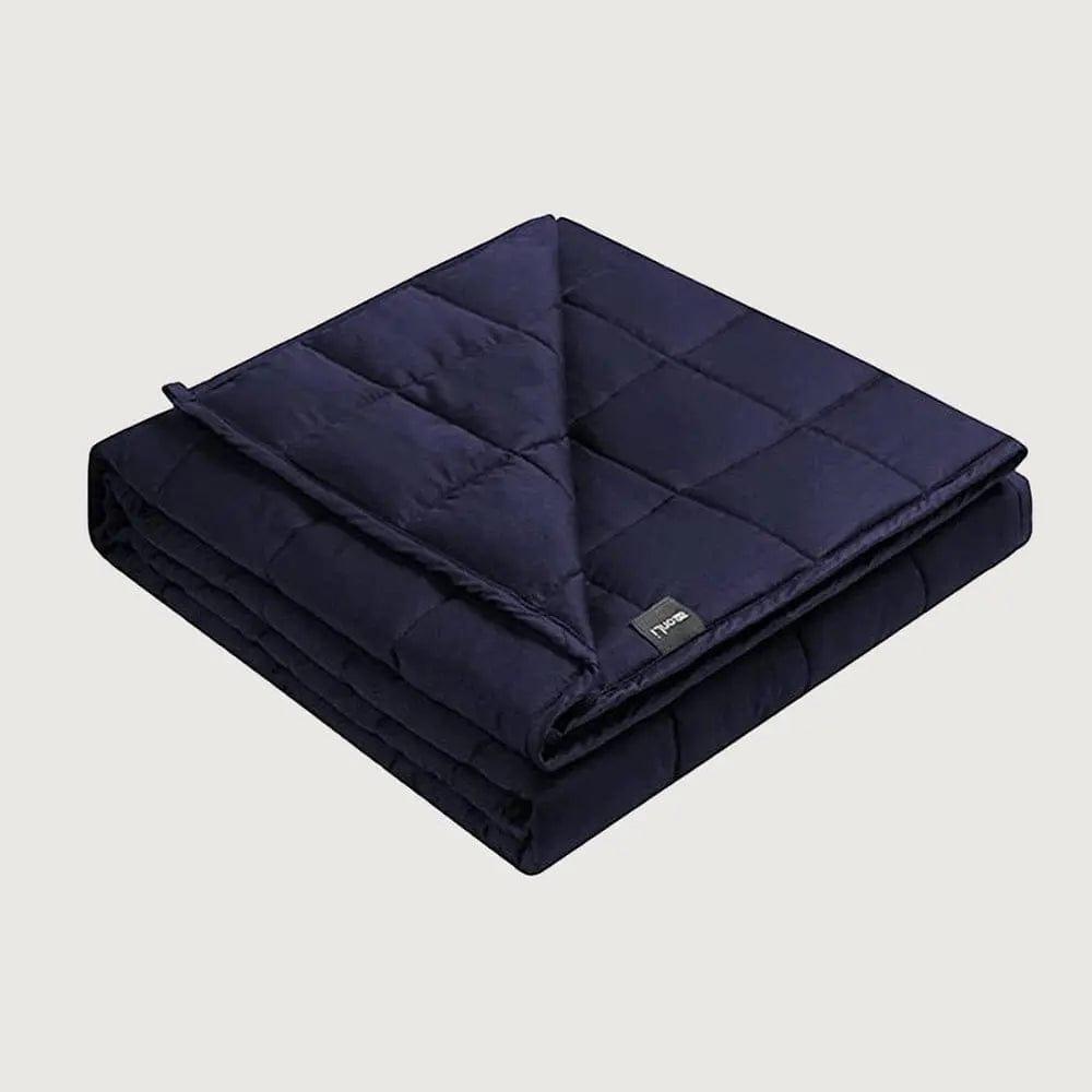 Premium Cotton Weighted Blanket Navy Blue