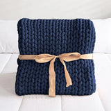 Navy Chunky Weighted Blanket 