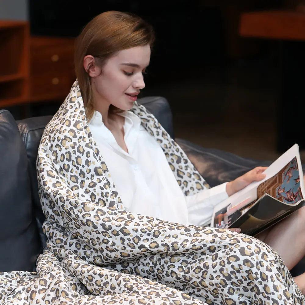 Heated blanket cheetah online print