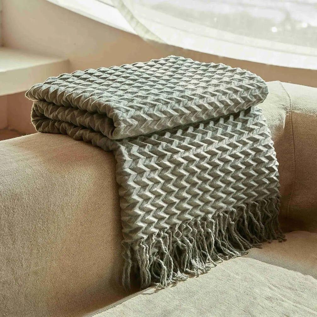 Sage Green Throw Blanket ZonLi