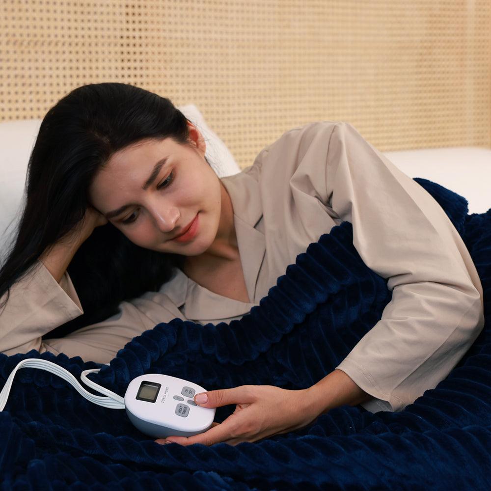 Full Size Heated Blanket-10 Heating Levels-12 Hours Auto ZonLi